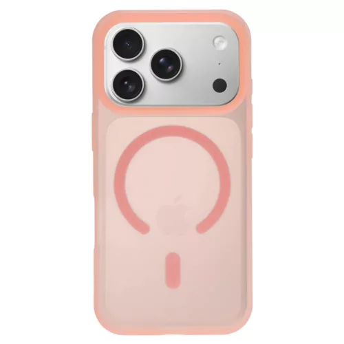 Tel Protect Mist Matte Magsafe iPhone 16 Pro tok pink narancs
