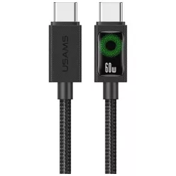 USAMS U92 60W USB-C to USB-C kábel 1.2m fekete