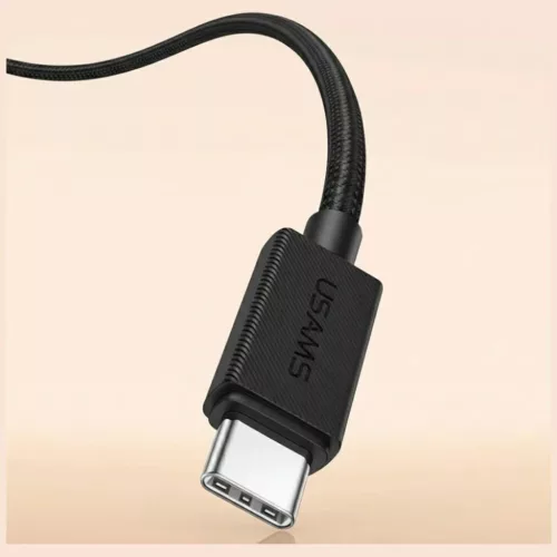 USAMS U92 60W USB-C to USB-C kábel 1.2m fekete