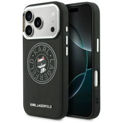   iPhone 17 Pro Max Karl Lagerfeld Point & Choupette Sketch MagSafe fekete tok