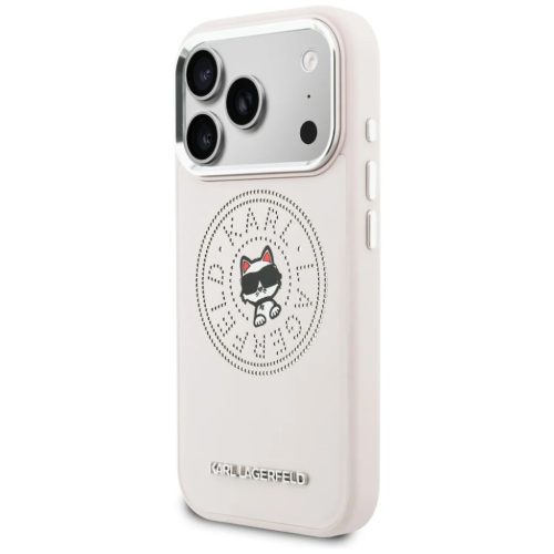 iPhone 17 Pro Max Karl Lagerfeld Pont & Choupette Sketch MagSafe tok rózsaszín