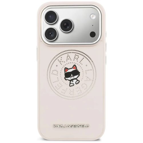 iPhone 17 Pro Max Karl Lagerfeld Pont & Choupette Sketch MagSafe tok rózsaszín