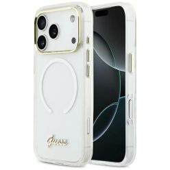   iPhone 17 Pro Max Guess IML Gradient Script Metal MagSafe tok fehér