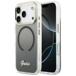   iPhone 17 Pro Max Guess IML Gradient Script Metal MagSafe fekete tok