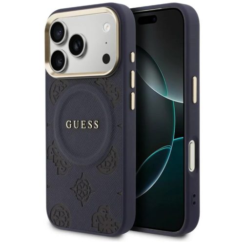 iPhone 17 Pro Max Guess Peony Hot Stamp MagSafe tok kék,