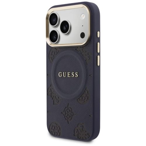 iPhone 17 Pro Max Guess Peony Hot Stamp MagSafe tok kék,