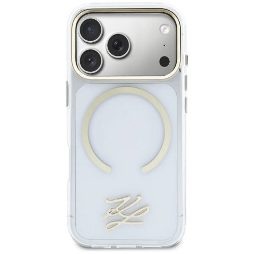 iPhone 17 Pro Max Karl Lagerfeld IML KL Script Logo MagSafe tok átlátszó