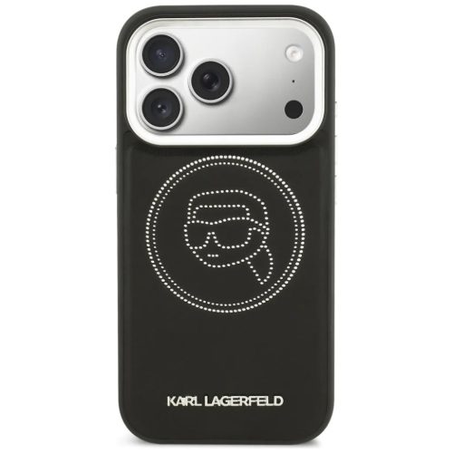 iPhone 17 Pro Max Karl Lagerfeld K Head Point Logo MagSafe tok fekete