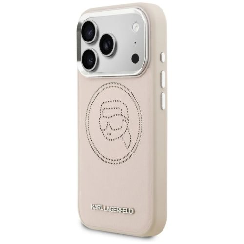 iPhone 17 Pro Max Karl Lagerfeld K Head Point Logo MagSafe tok rózsaszín
