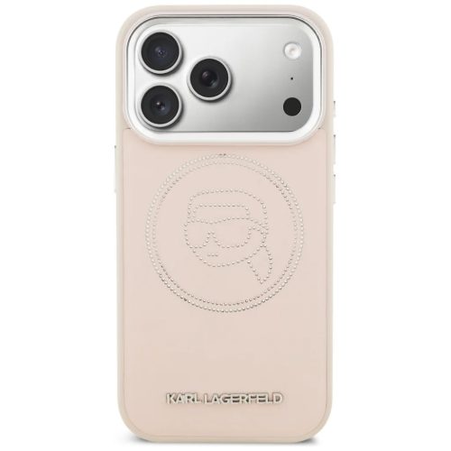 iPhone 17 Pro Max Karl Lagerfeld K Head Point Logo MagSafe tok rózsaszín