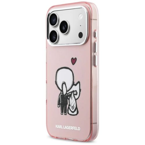 iPhone 17 Pro Max Karl Lagerfeld Karl & Choupette MagSafe rózsaszín tok