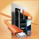 Narancssárga USAMS U96 60W USB-C - USB-C 1.2m kábel