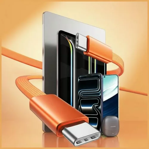 Narancssárga USAMS U96 60W USB-C - USB-C 1.2m kábel