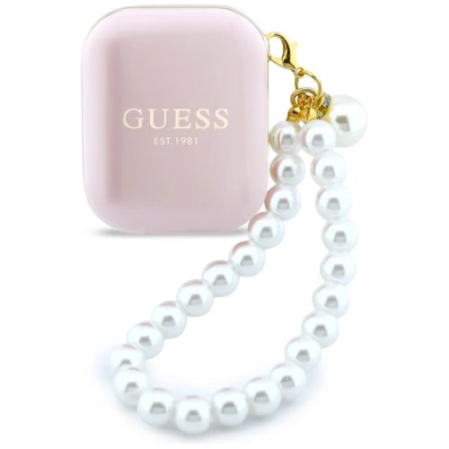 TWS Guess Pearl Strap fülhallgató rózsaszín