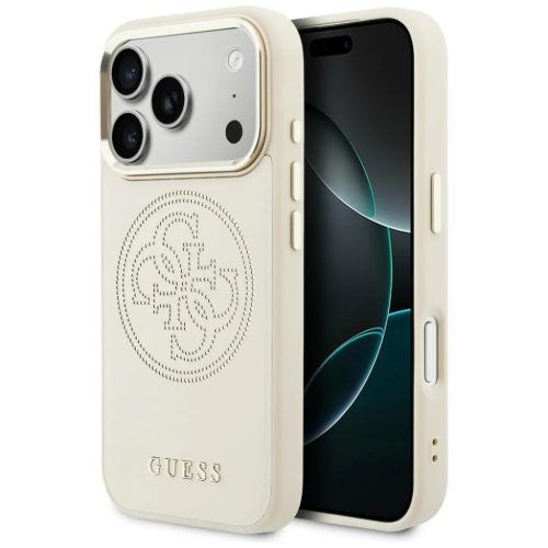 iPhone 17 Pro Max Guess Perforált 4G MagSafe tok bézs