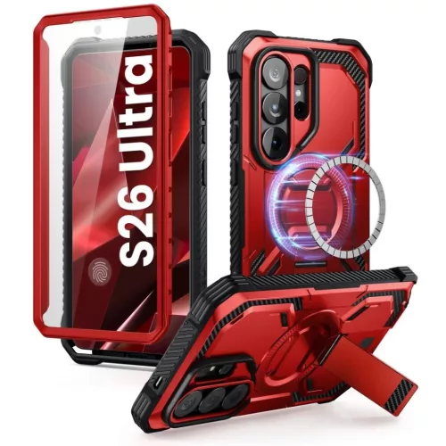 Samsung Galaxy S26 Ultra Supcase Iblsn Armorbox Mag Magsafe tok - Piros