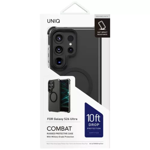 Samsung Galaxy S26 Ultra UNIQ Combat Magclick töltés tok fekete