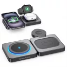 Blavec BQI-04 Qi 15W Magsafe töltőállomás 3in1 UniCharge (BQI04-QIMB) fekete