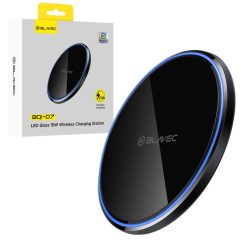   Blavec Indukciós töltő BQI-07 Qi 15W UniCharge (BQI07-QIB) fekete üveg