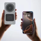 Blavec Indukciós töltő BQI-05 Qi 15W mágneses Magsafe 3 az 1-ben UniCharge (BQI05-QIMS) ezüst