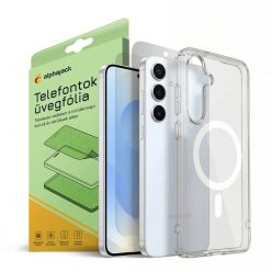   Samsung Galaxy S26 Magsafe tok + üvegfólia ujjlenyomat olvasó kompatibilis 2db 9H 2.5D HD Alphajack