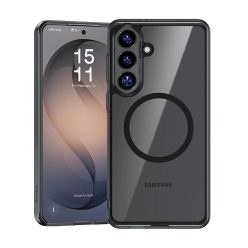   Samsung Galaxy S26 fekete Benks mágneses kristály TPU keret tok (0048)