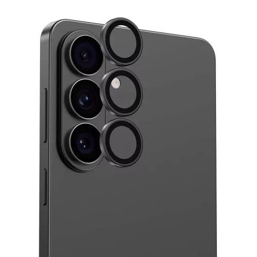 Samsung Galaxy S26/S26 Plus fekete Benks edzett üveg Glass Warrior kameravédő (3 darab lencse) üvegfólia