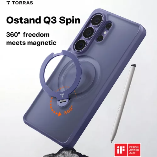 Samsung Galaxy S26 Ultra Torras Ostand Spin Series tok - Sötét lila
