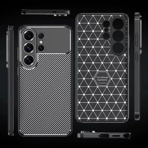 Samsung Galaxy S26 Ultra Fekete Techsuit CarbonFiber tok
