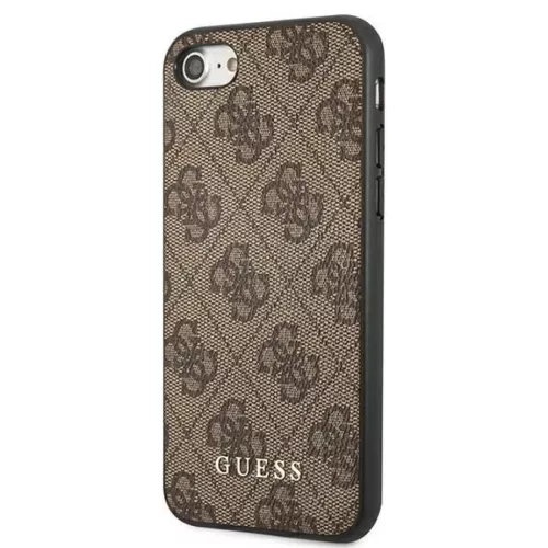 Guess 4G Metal Gold Logo tok iPhone SE 2022 / 2020 / 7 / 8 - Barna