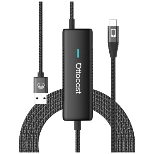 Ottocast CA450-T vezeték nélküli CarPlay adapter teljes képernyővezérléssel