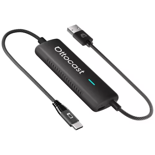 Ottocast CA450-T vezeték nélküli CarPlay adapter teljes képernyővezérléssel