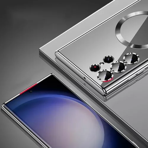 Samsung Galaxy S26 Ultra Fekete Techsuit Luxus Kristály MagSafe tok