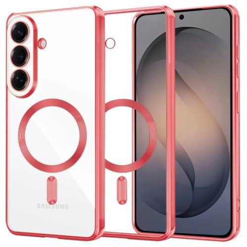 Samsung Galaxy S26 Piros Techsuit Luxuskristály MagSafe tok