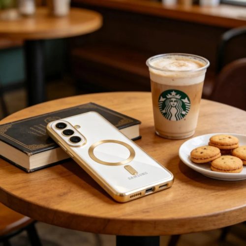 Samsung Galaxy S26 Piros Techsuit Luxuskristály MagSafe tok