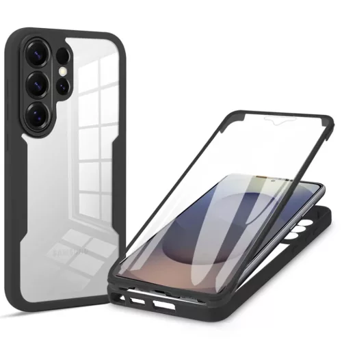Samsung Galaxy S26 Ultra Fekete Techsuit ColorVerse 360 Sorozat + Kijelzővédő tok
