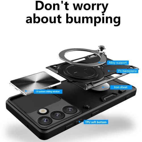 Samsung Galaxy S26 Fekete Techsuit CamGuard Pro tok