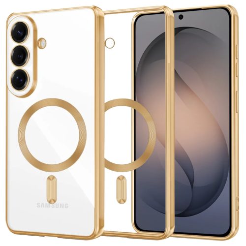 Samsung Galaxy S26 Arany Techsuit Luxury Crystal MagSafe tok