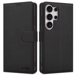   Samsung Galaxy S26 Ultra Tech-Protect Wallet tok, Czarno-Czerwony
