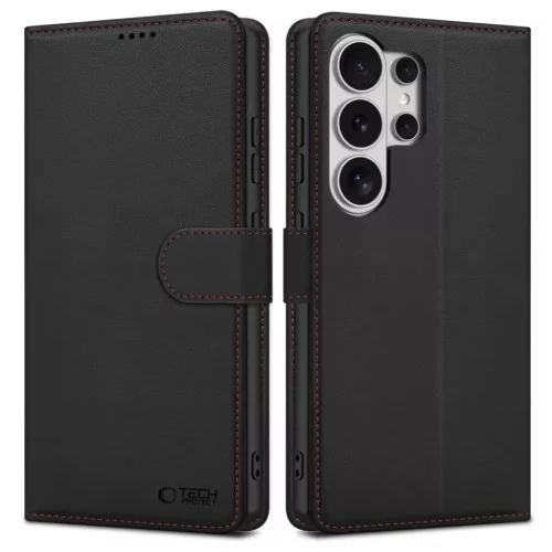 Samsung Galaxy S26 Ultra Tech-Protect Wallet tok, Czarno-Czerwony