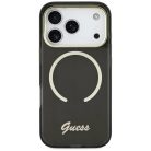 iPhone 17 Pro Max Guess IML Script Metal MagSafe tok fekete