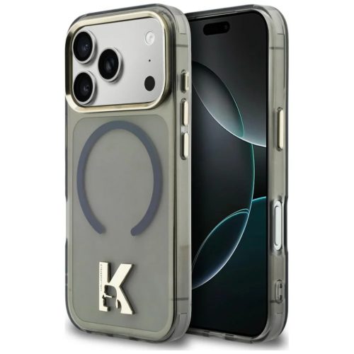 iPhone 17 Pro Max Karl Lagerfeld IML K Head Logo MagSafe fekete tok