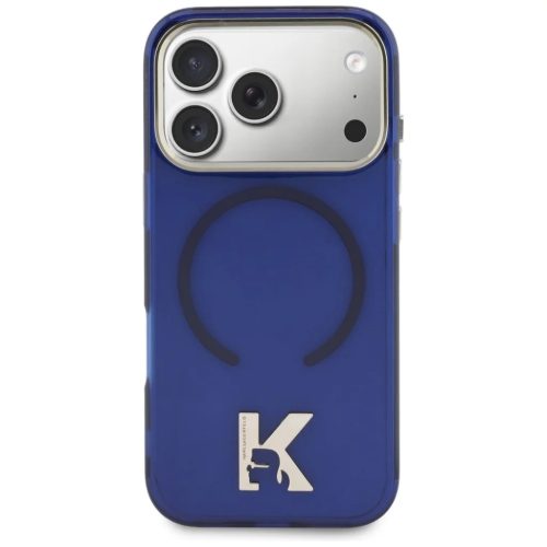iPhone 17 Pro Max Karl Lagerfeld IML K Head Logo MagSafe tok kék