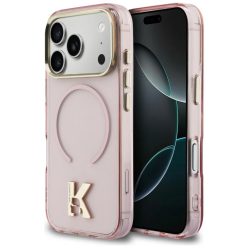   iPhone 17 Pro Max Karl Lagerfeld IML K Head Logo MagSafe tok rózsaszín