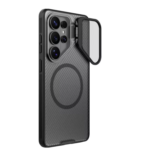 Samsung Galaxy S26 Ultra Átlátszó Fekete Nillkin CamShield Prop Magnetic (Átlátszó Lencsével) tok