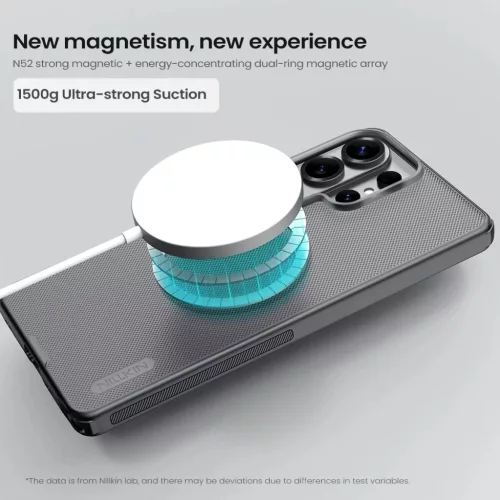 Samsung Galaxy S26 Ultra Átlátszó Fekete Nillkin Super Frosted PRO Mágneses Tok