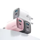 USAMS CC229 30W GaNUSB-C/USB-A Gyors Töltő XC Sorozat Fehér