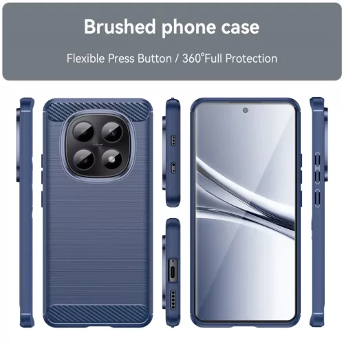 Xiaomi Redmi Note 15 5G / Note 15 4G / Poco M8 5G Kék Techsuit Carbon Silicone tok