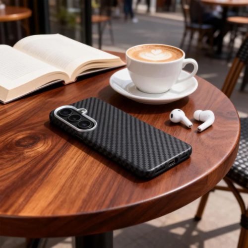 Samsung Galaxy S26 Tech-protect Ion Carbon Magsafe tok Czarno-Srebrny