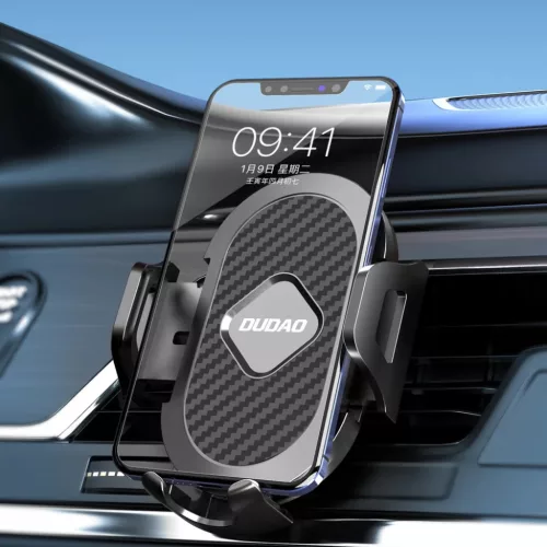 Dudao F2+ telefontartó szellőzőre erősíthető csipesszel - fekete